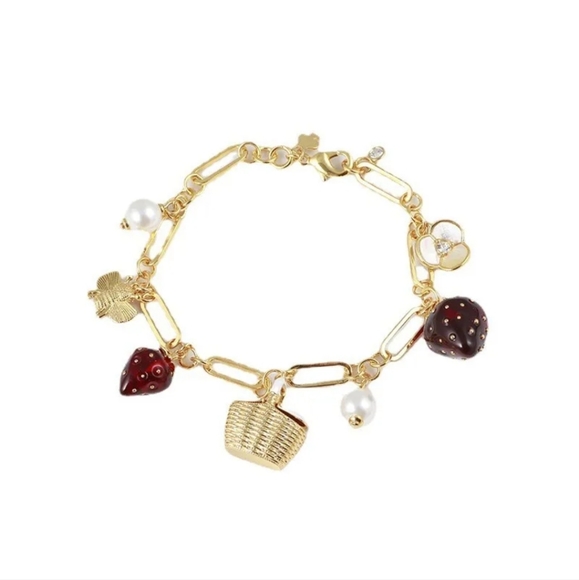 🏷 Kate ♠️ Spade Strawberry Pearl bracelet - Picture 6 of 9